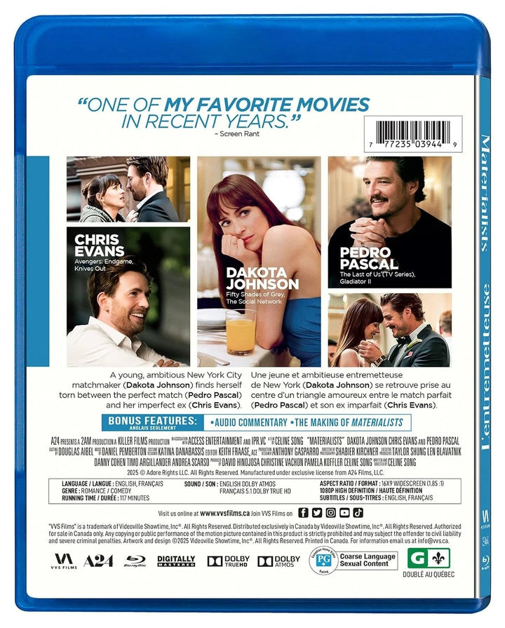 Materialists - Blu-ray 2025 [VVS Films] Dakota Johnson