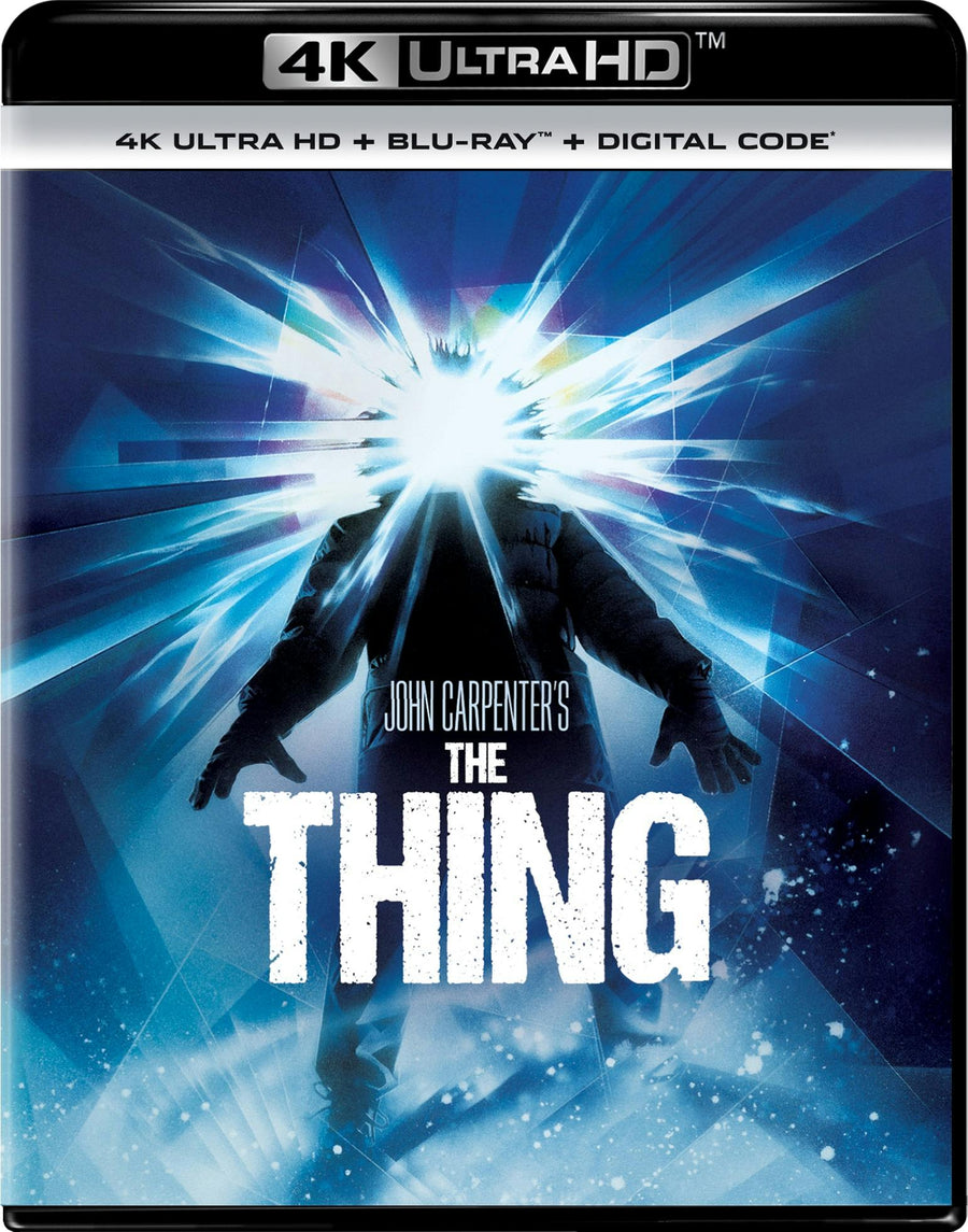 The Thing (1982) — Universal 4K UHD and Blu-ray cover, UPC 191329106914; original digital offer expired