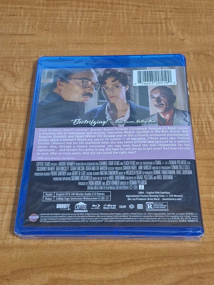 Death and the Maiden (1994) Blu-ray New Sealed Limited Edition