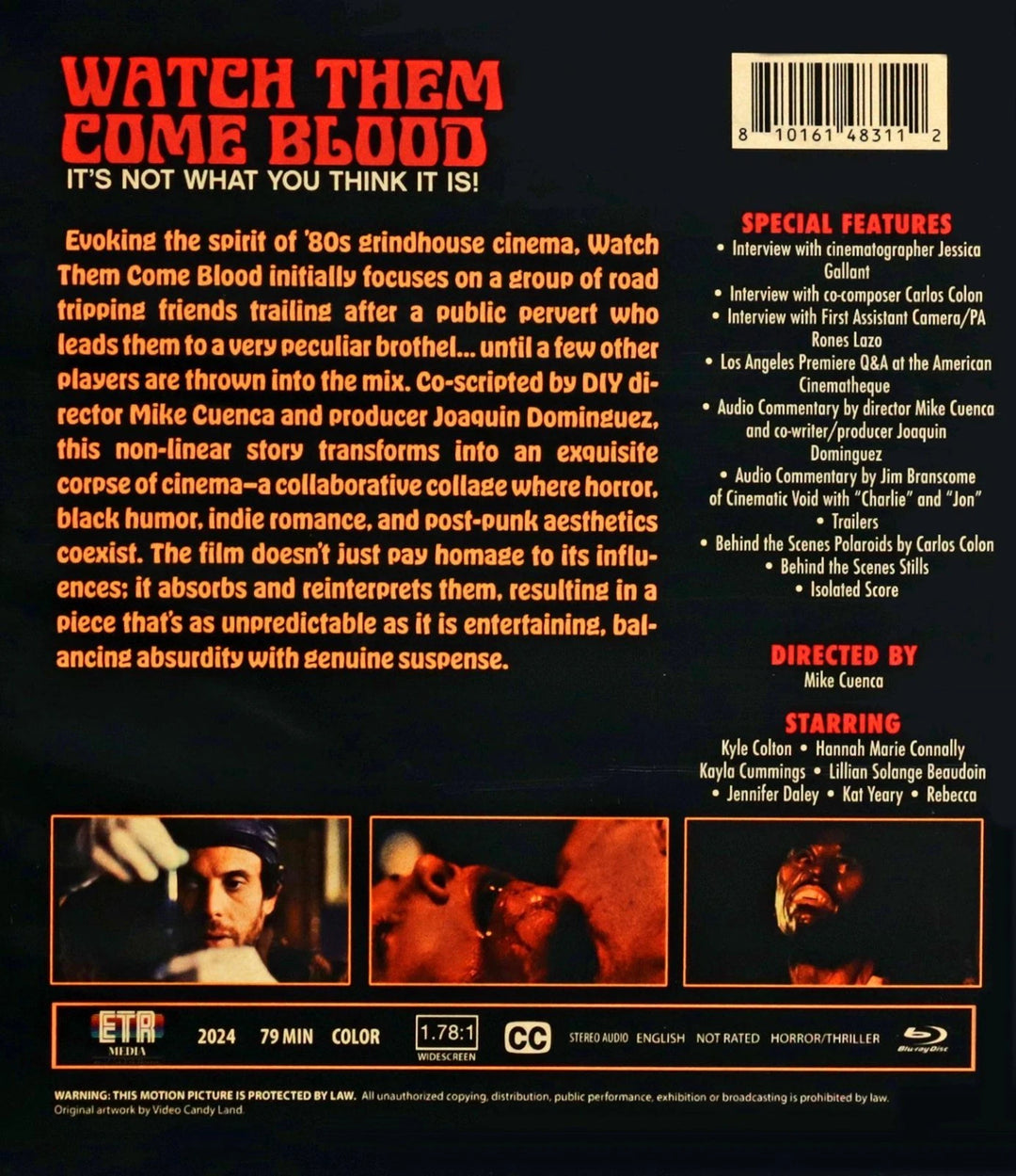 Watch Them Come Blood (Blu-Ray, 2024) Blvd Du Cinema ProductionsWidescreen. A gr