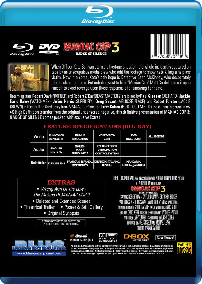 Maniac Cop 3: Badge Of Silence