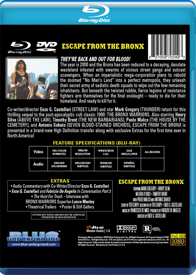 Escape From The Bronx [BLU-RAY/DVD]