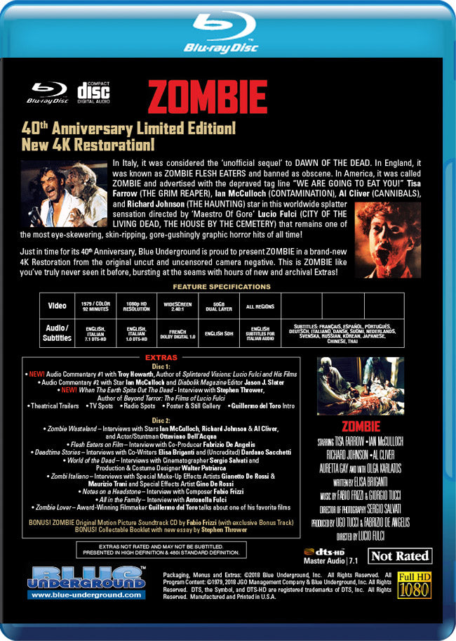 Zombie - 3 Disc Limited Edition - Slipcover