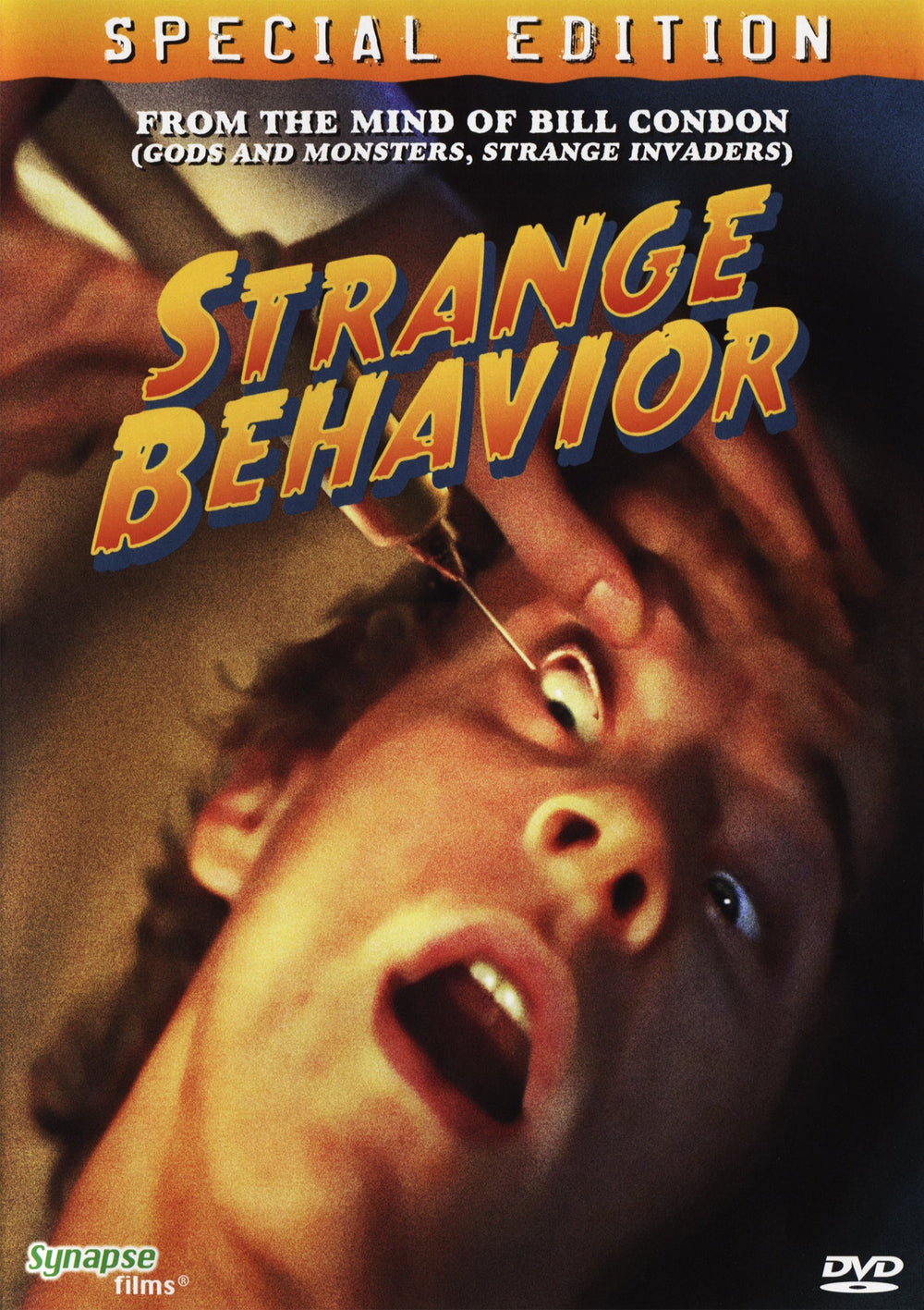 Strange Behavior (DVD) – official Synapse Films DVD cover