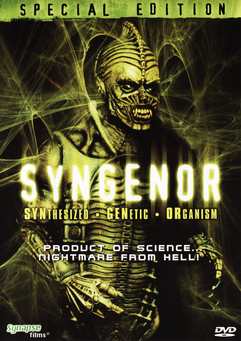 Syngenor (DVD) – official Synapse Films DVD cover