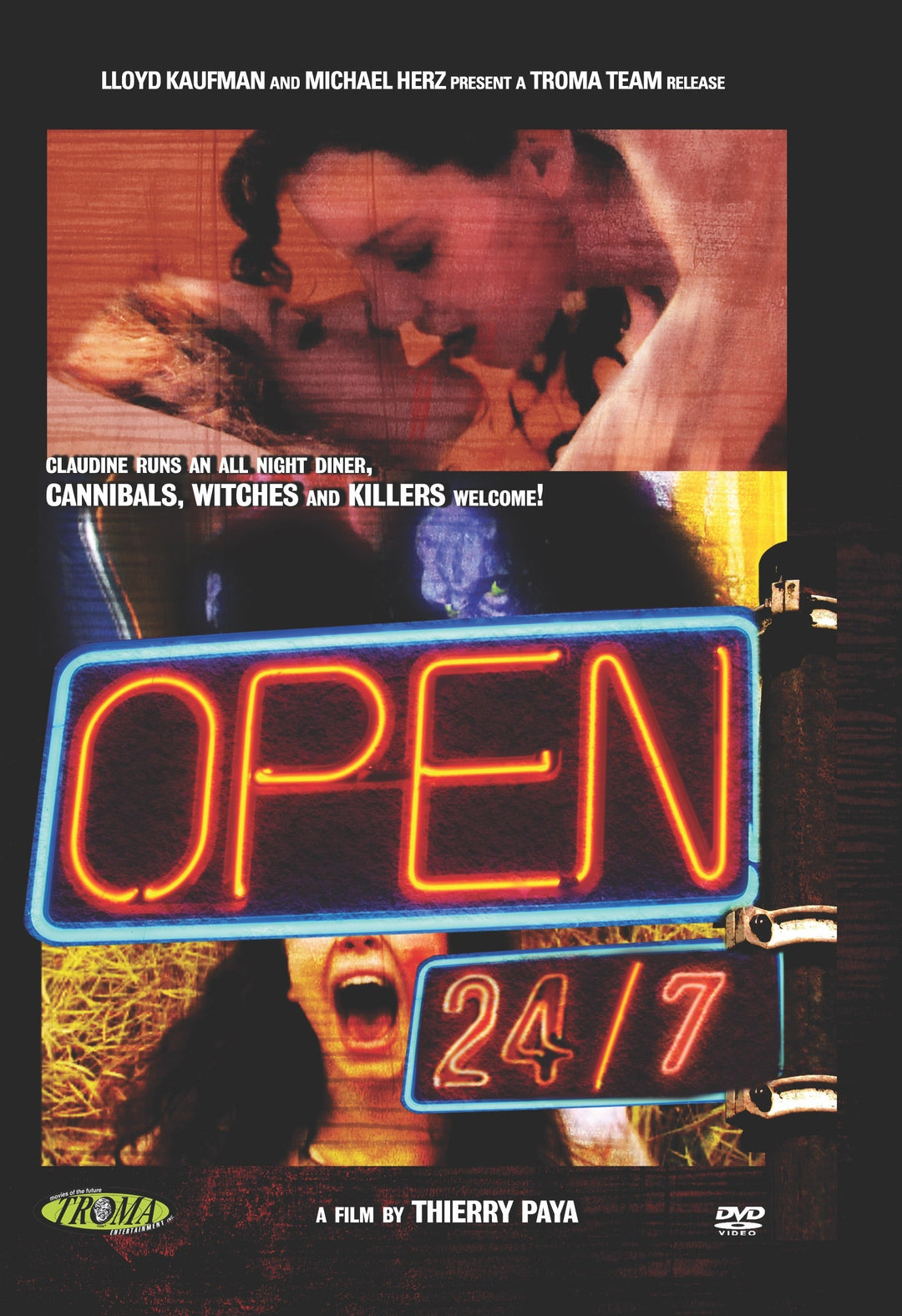 Open 24/7 Troma Films DVD directed by Thierry Paya