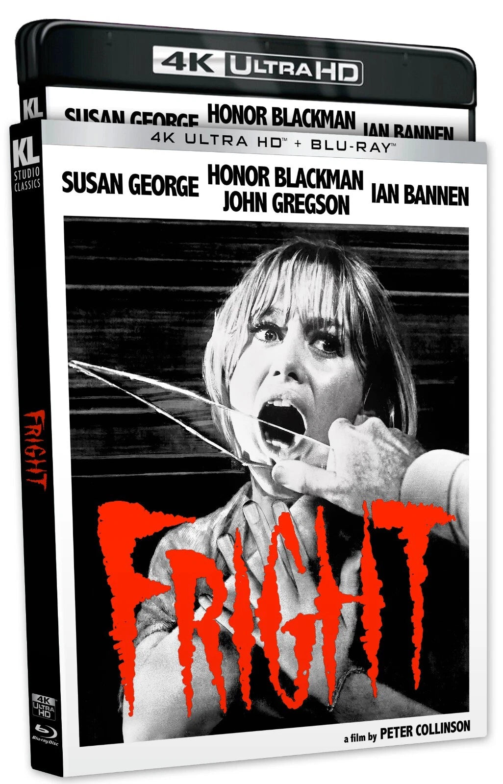 FRIGHT New Sealed 4K Ultra HD UHD + Blu-ray Susan George [SLIPCOVER]
