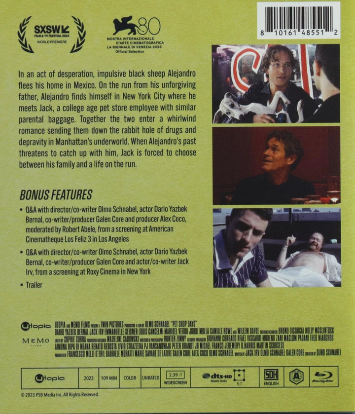Pet Shop Days (Blu-ray, 2025) NEW Willem Dafoe Peter Sarsgaard romance thriller