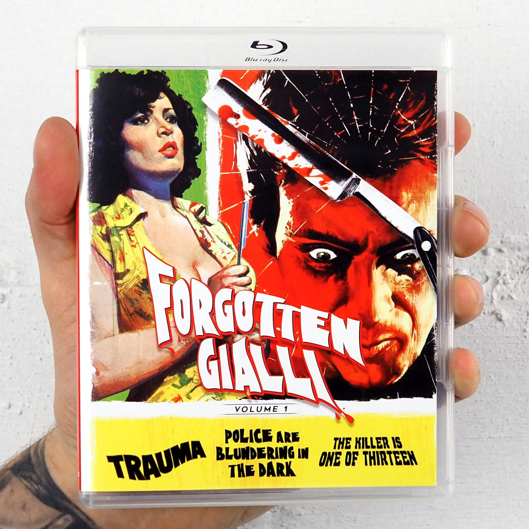 Forgotten Gialli Volume 1 — standard three-disc Blu-ray official product photograph