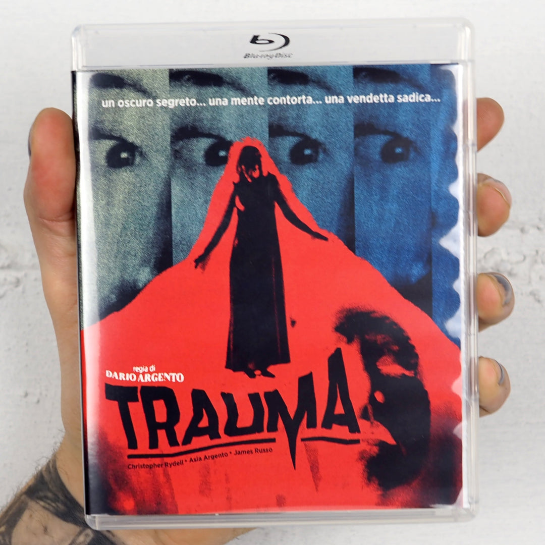 Trauma — Vinegar Syndrome VS-378 standard Blu-ray cover, no slipcover